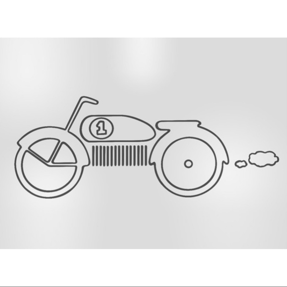 BuyBuy Baby ~ Uptown Traffic Motorbike Wall Decal